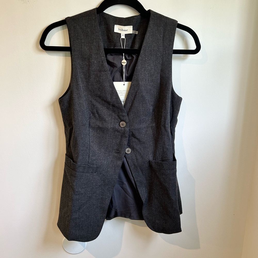 Bohme Charcoal Gray Sleeveless Vest